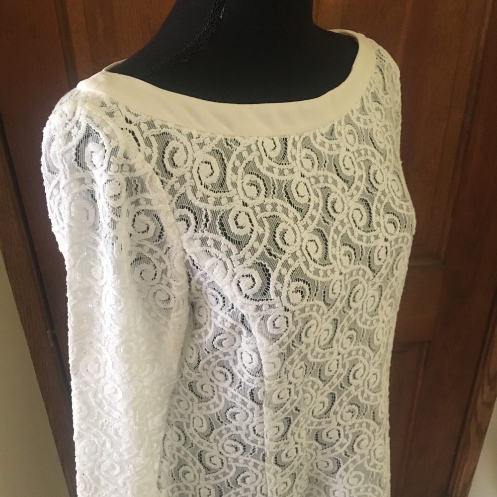 Nanette Lepore White lace dress, size 10 - Picture 5 of 7